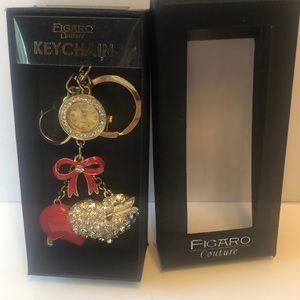 Figaro Couture Keychain with watch NIB